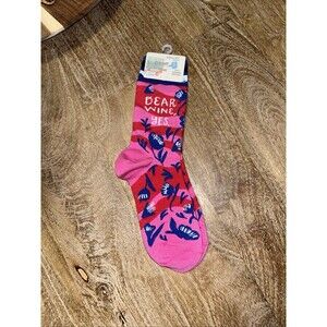 Blue Q Women's Crew Neck Socks Size 5-10 'Wine, yes please' Pair NEW